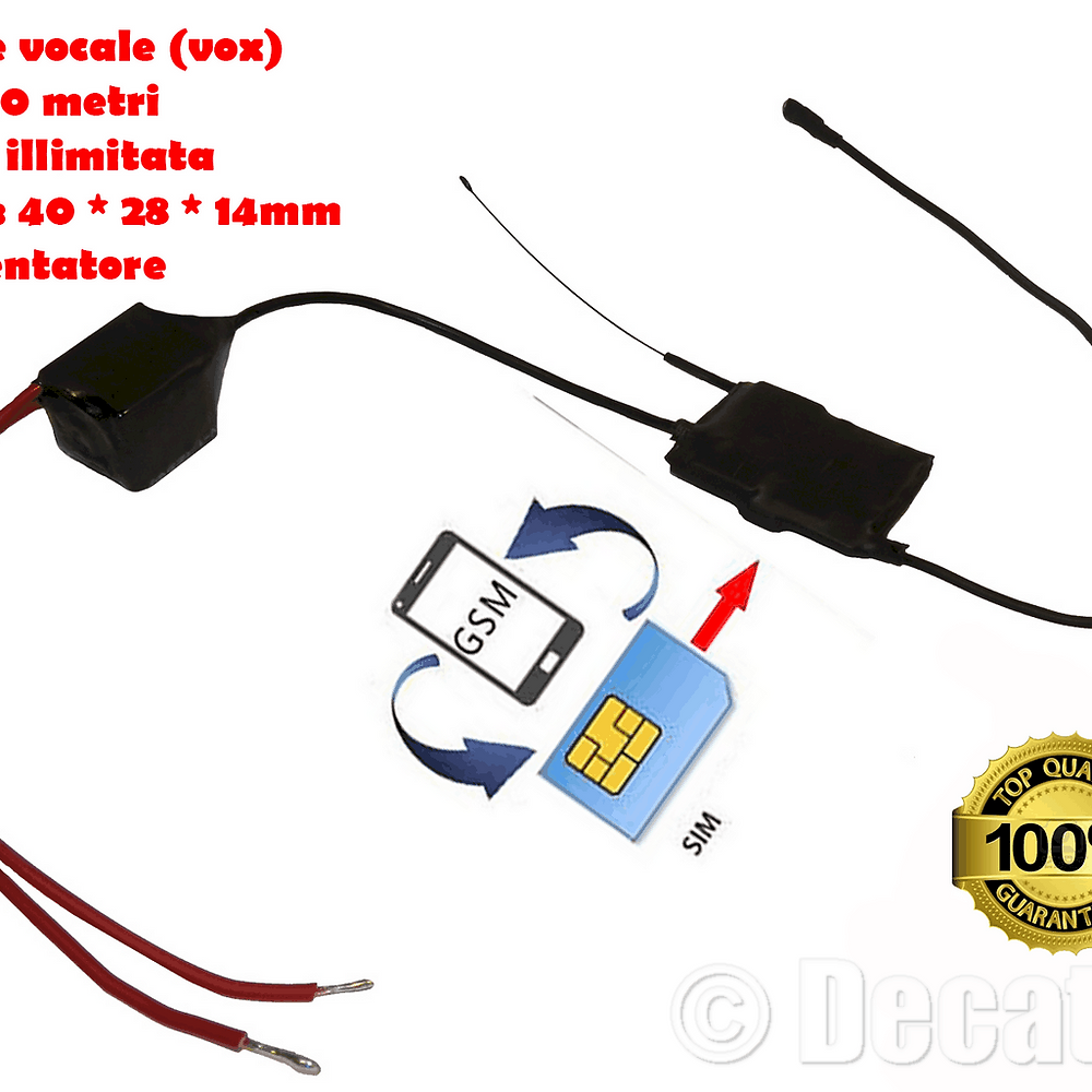 Microspia Antifurto Gsm Alimentata A 220V M100 220V (KIT)