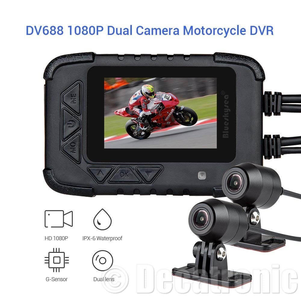 Videoregistratore Per Auto - Moto 2 Canali Resistente All'acqua