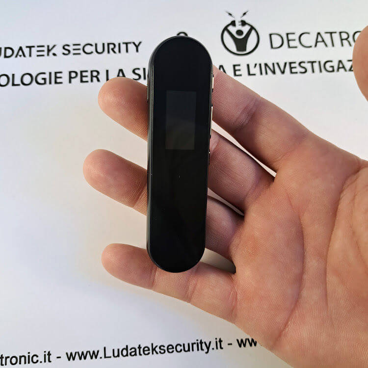 Micro registratore spia con timer criptato e password
