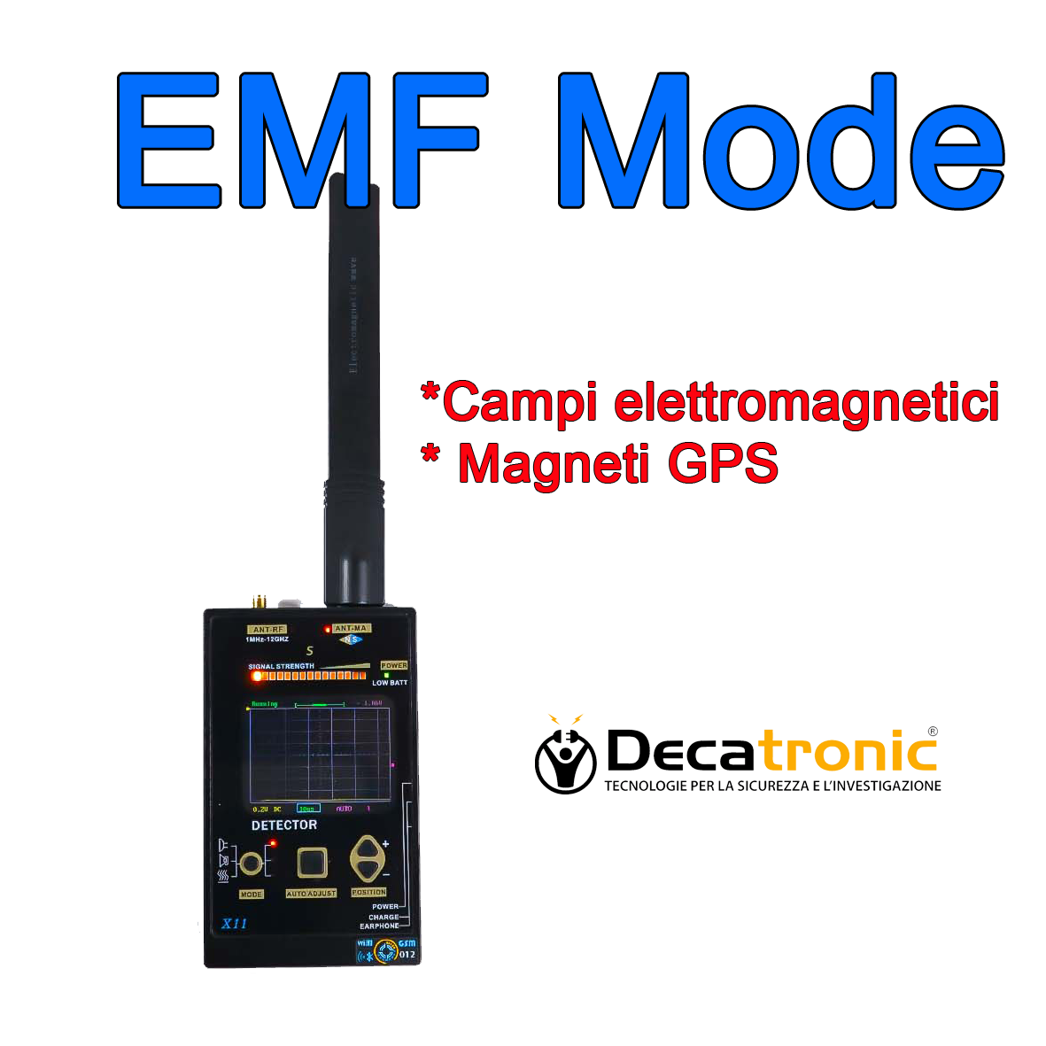 Rilevatore Di Videocamera, Micro Spia Professionale, Rilevatore Microspie, Rilevatore Telecamere Nascoste , Analizzatore di spettro Rilevatore Di Segnale GSM/EMF Dispositivo Per Ufficio, Auto, Hotel, Viaggi