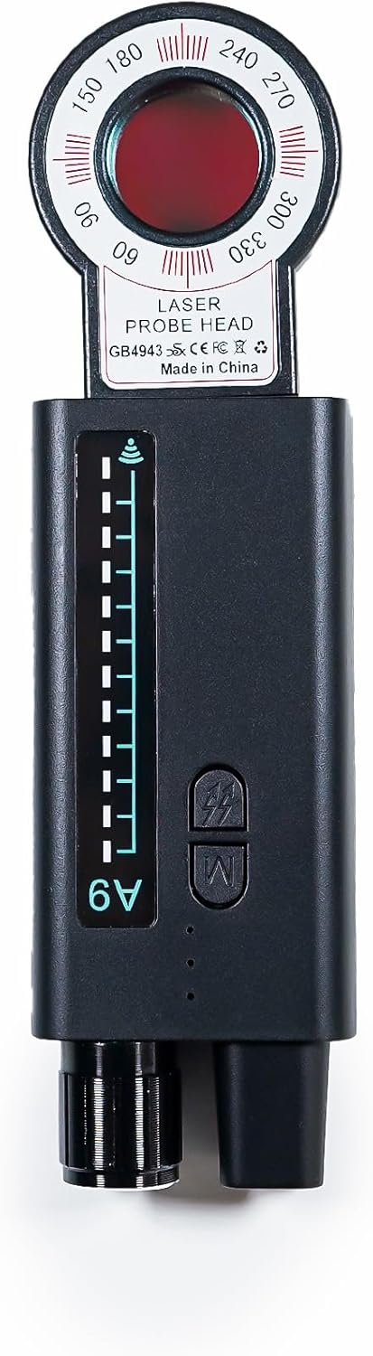 Rilevatore di microspie, telecamere, localizzatori gps per auto, e tutte le telecamere via cavo o SD piccolo compatto e potente - Anty Spy Detector A9