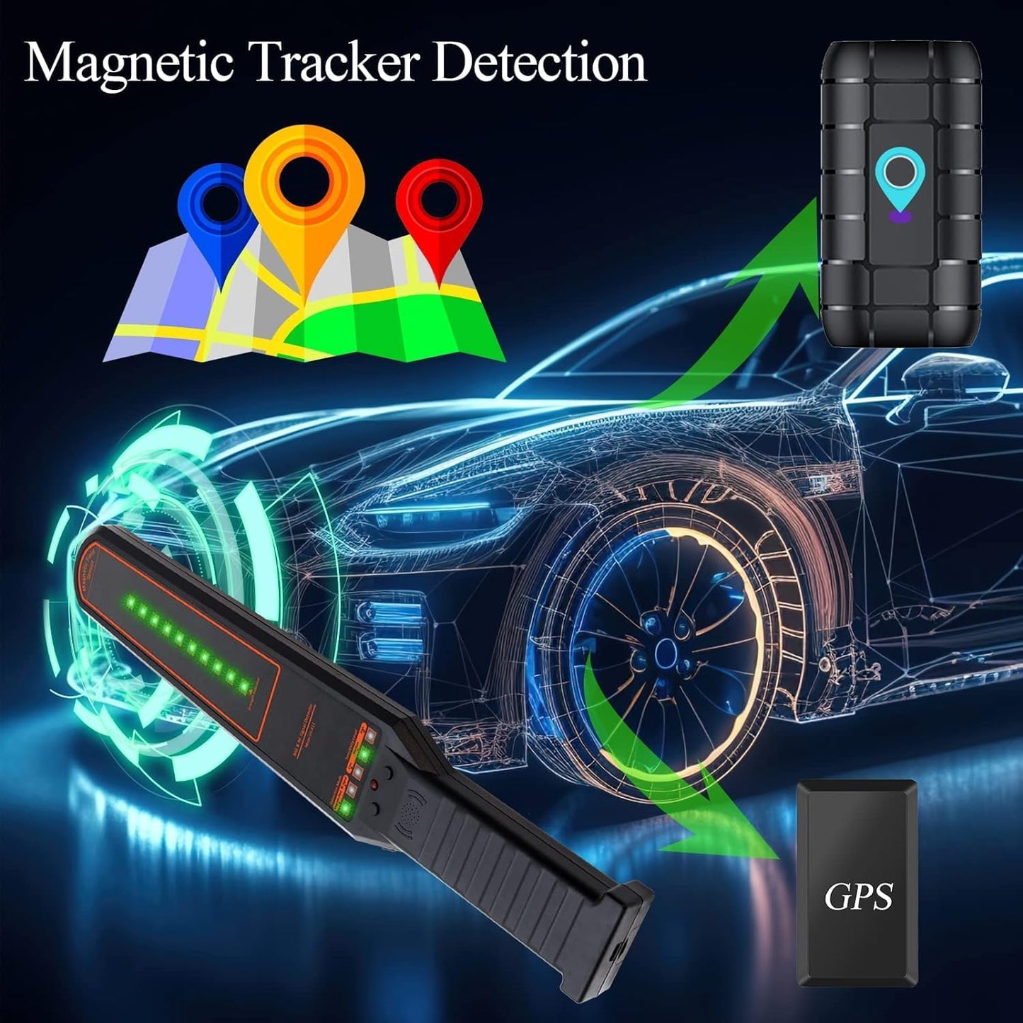 Rilevatore di GPS e Microspie per auto casa uffico EMF WIFI Professionale