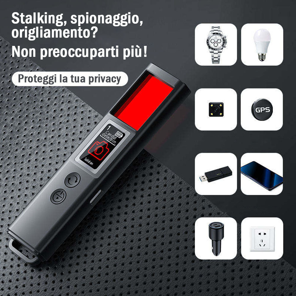 DECATRONIC Rilevatori di Telecamere Nascoste, Frequenze Radio, Anti-Spia Intercettazioni, Microspie - Rilevatore di Localizzazione GPS per Auto (X30)
