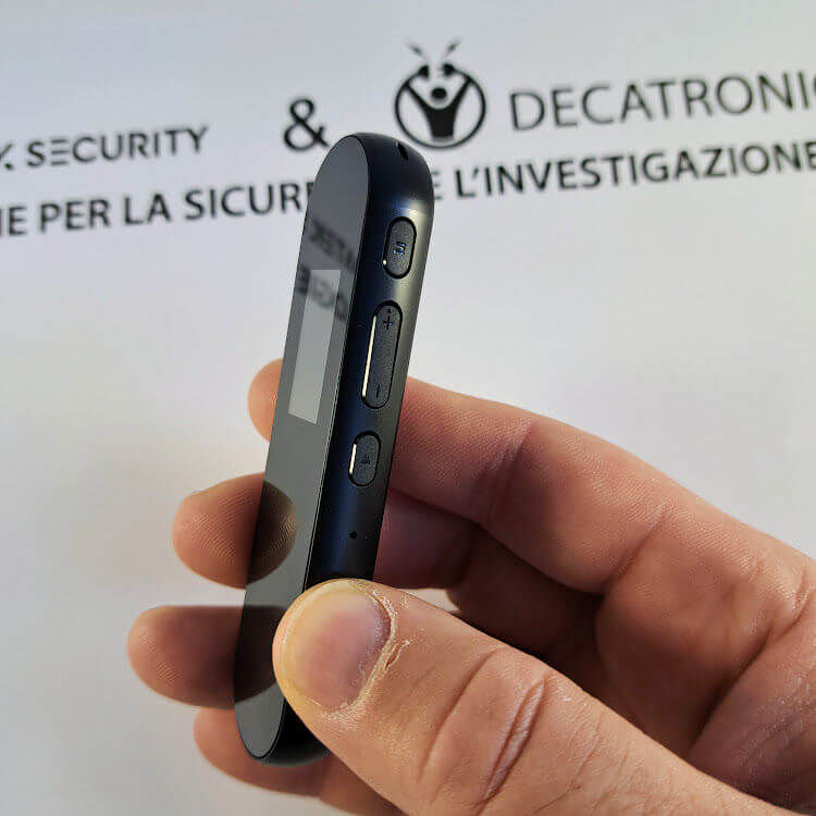 Micro registratore spia con timer criptato e password