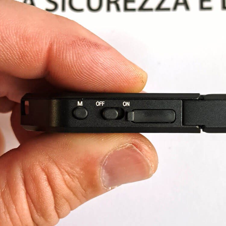 Micro registratore audio portachiavi PRO con VOX-GAIN e SENSIBILITA' regolabili