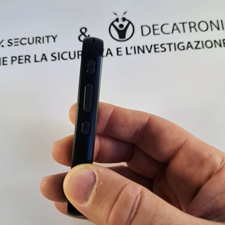 Micro registratore spia con timer criptato e password