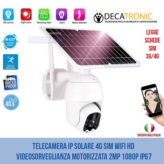 Telecamera con pannello solare 4g