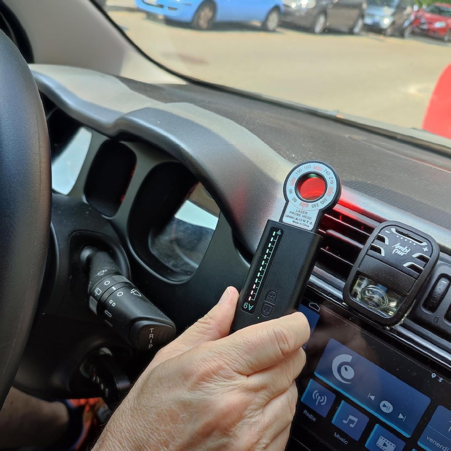 Rilevatore di microspie, telecamere, localizzatori gps per auto, e tutte le telecamere via cavo o SD piccolo compatto e potente - Anty Spy Detector A9