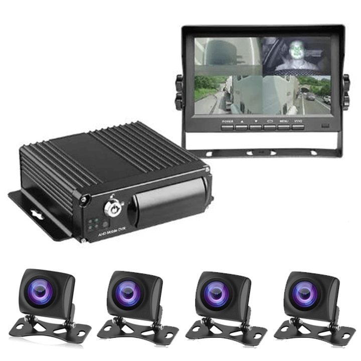 Videoregistratore Per Auto Con Monitor E 4 Telecamere