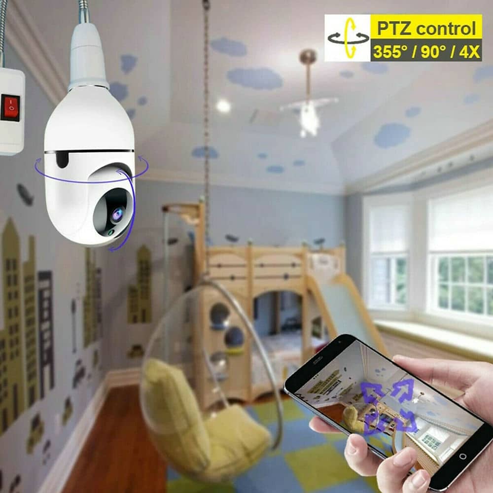 Lampadina con telecamera di sorveglianza