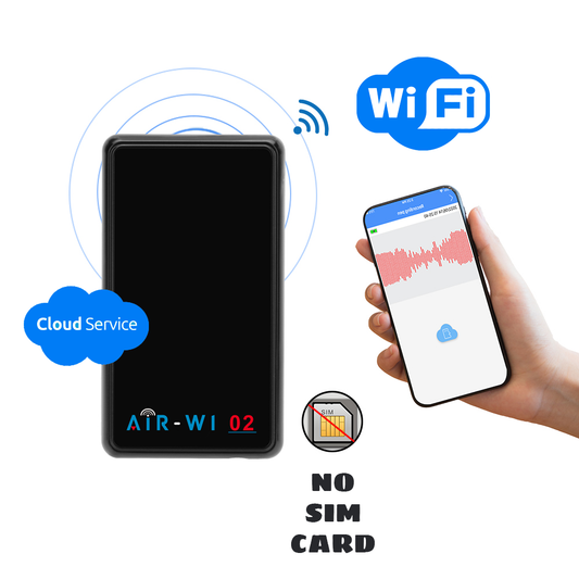 Microspia registratore vocale wifi [no sim card gsm] registra e invia sul cellulare le registrazioni sd card 32G/cloud Air wi 02