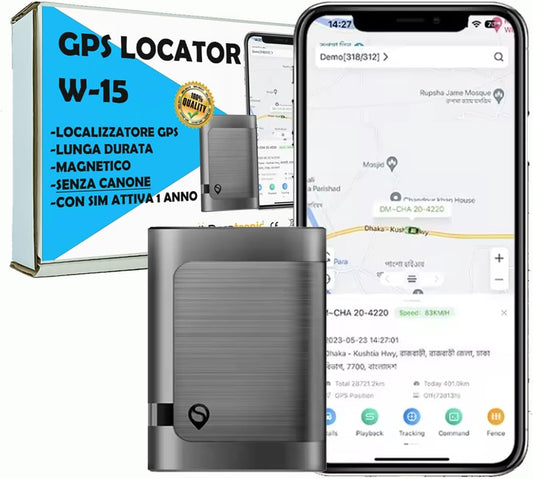 Ricarica Sim card 1 anno per GPS W15