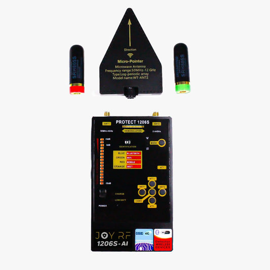 Rilevatore di microspie Telecamere e Gps professionale con sistema A.I. integrato [JOYRF-1206S AI]