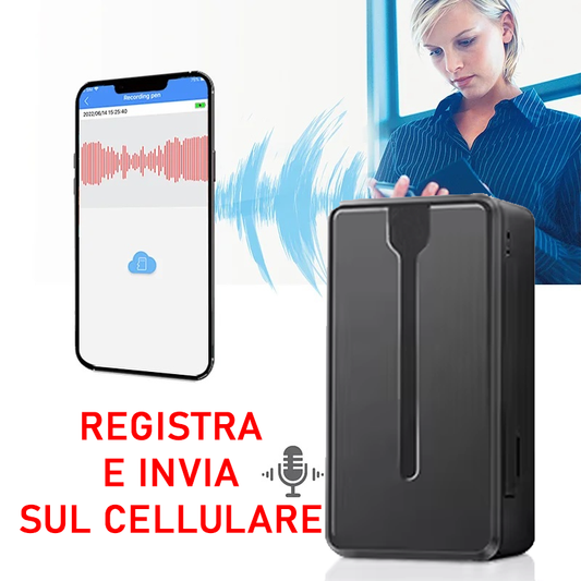 Microregistratore voce microspia con invio registrazioni su APP localizzatore GPS Microfono spia lo chiami e ascolti o ti chiama