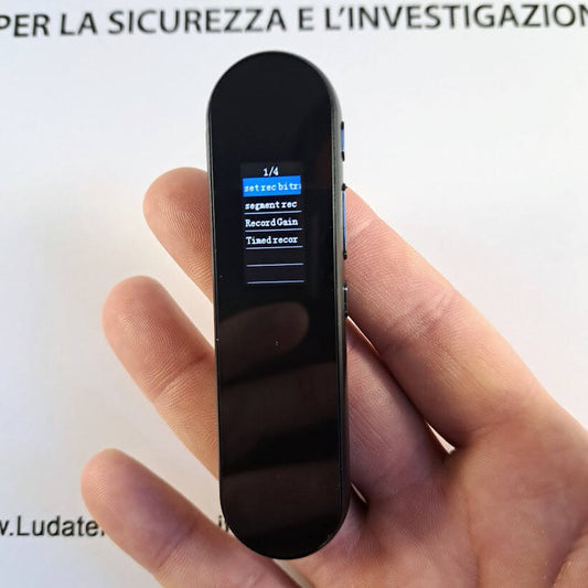 Micro registratore spia con timer criptato e password