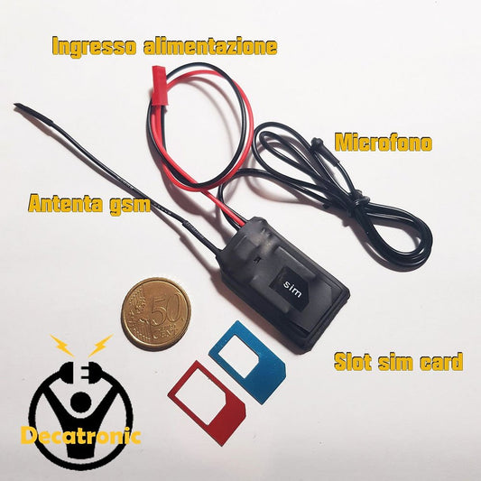 Microspia Antifurto Gsm Per AutoCamper VOX M100 12V (KIT)
