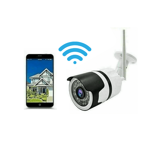 Telecamera videosorveglianza ip hd 1080p wireless 2 mpx esterno cloud wifi led
