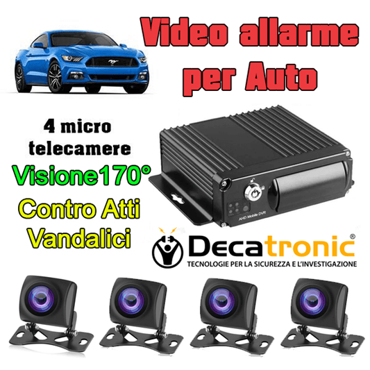 Videoregistratore Per Auto Con Monitor E 4 Telecamere