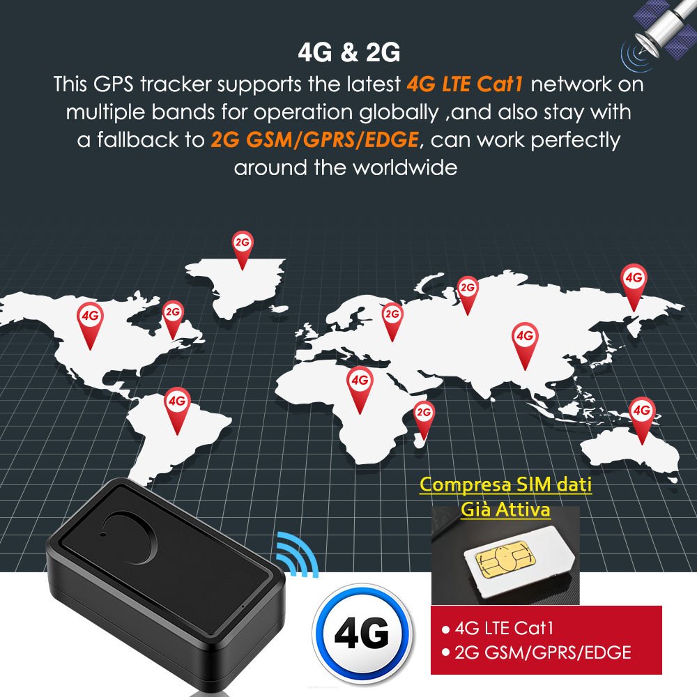 Localizzatore GPS con SIM inclusa