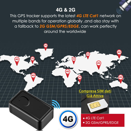Localizzatore GPS con SIM inclusa