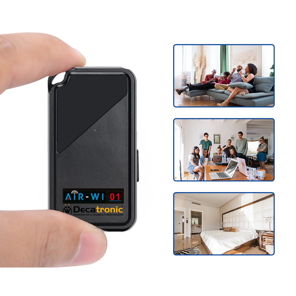 Microspia registratore vocale wifi [no sim card gsm] registra e invia sul cellulare le registrazioni sd card 32G/cloud Air wi 01