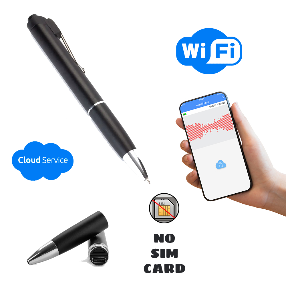 Microspia registratore penna wifi [no sim card gsm] registra e invia sul cellulare le registrazioni sd card 32G/cloud Air Pen 01