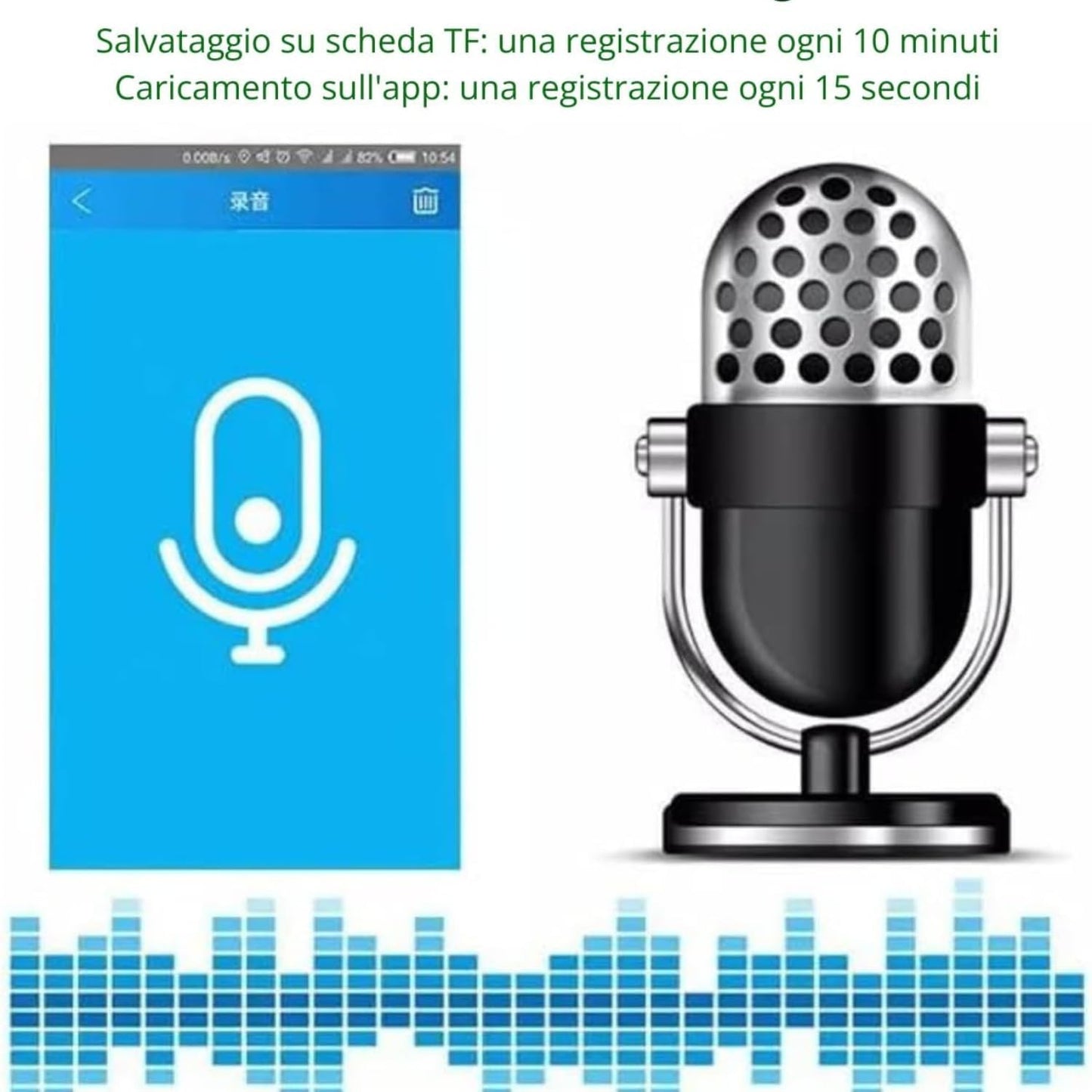 (G03s) Microfono antifurto spia per auto con localizzatore GPS. Registratore audio che supporta una memoria micro SD
