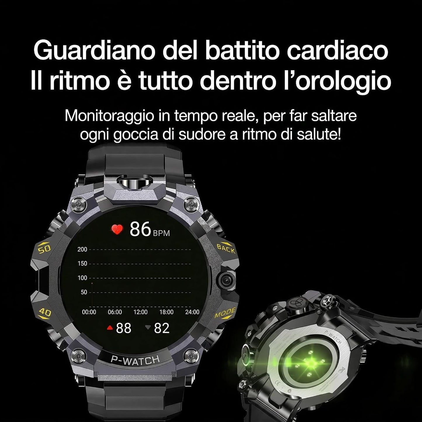(T-Rex Q668PRO) Smartwatch 4G Android 10.0 con GPS e Videochiamate – Display AMOLED 1.95" 4GB+32GB, Doppia Fotocamera 8MP, Bussola, Altimetro, Monitor Cardio/Pressione/Sonno/SpO2, Supporto SIM