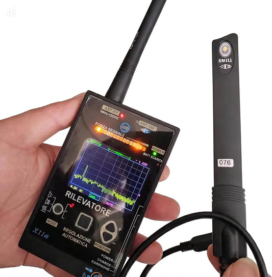 (X11) Rilevatore Microspie 12GHz – Scanner Antispia GPS Telecamere WiFi + Analizzatore Spettro RF Portatile per Bonifica Auto e Ambienti
