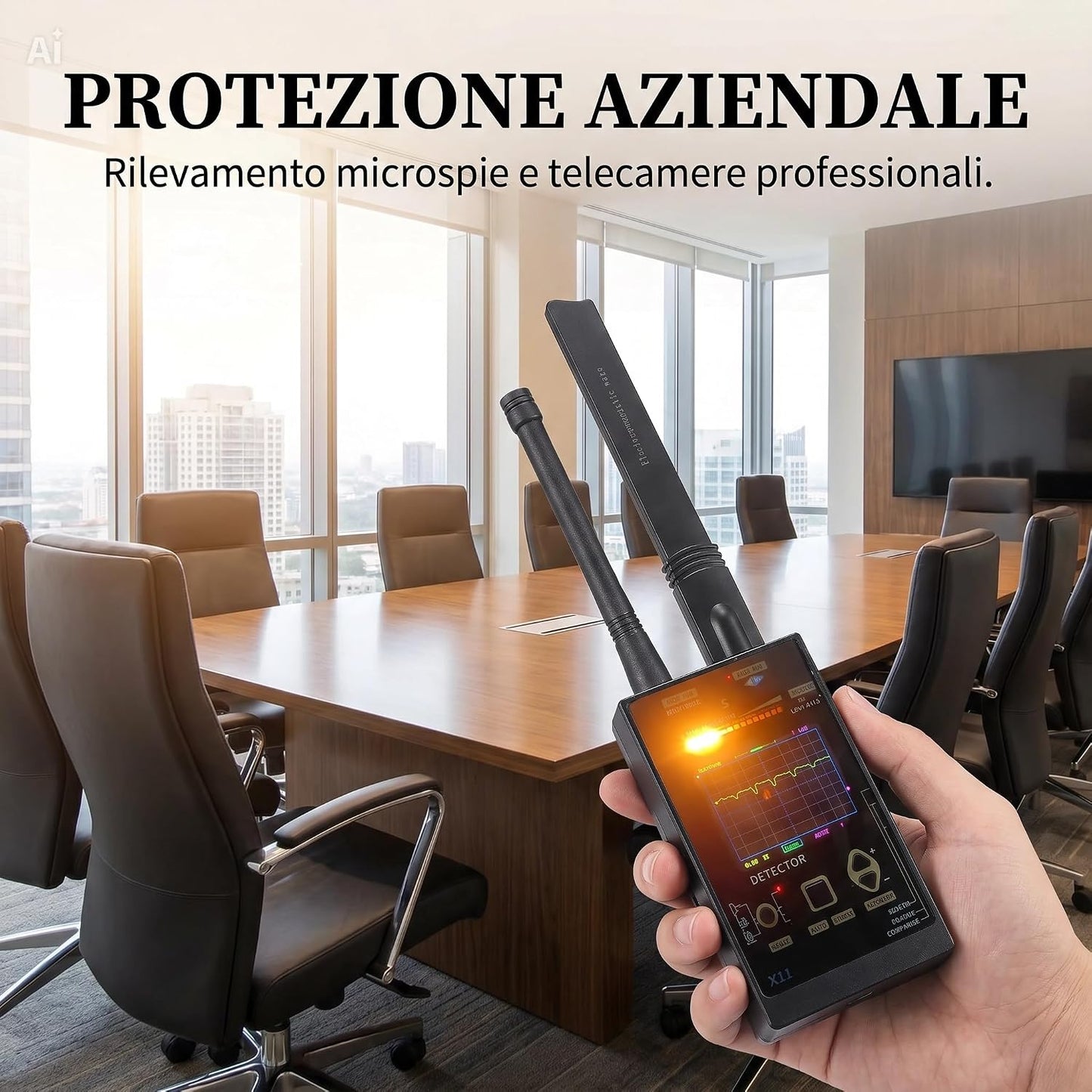 (X11) Rilevatore Microspie 12GHz – Scanner Antispia GPS Telecamere WiFi + Analizzatore Spettro RF Portatile per Bonifica Auto e Ambienti