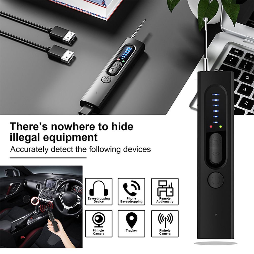 DECATRONIC S600B Rilevatore Anti-Spia – Telecamere Nascoste, GPS, Cimici WiFi, 1MHz-8GHz, Portatile Con Batteria 5h