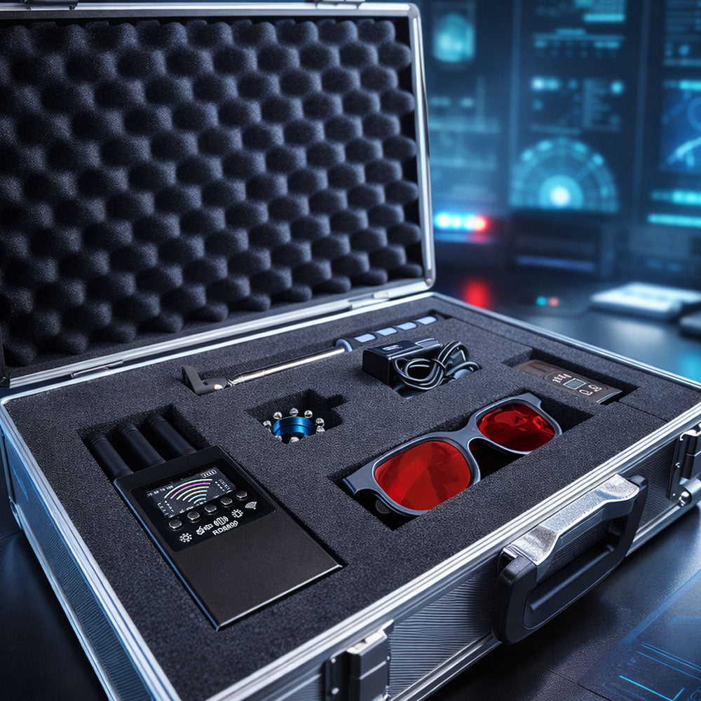 Kit professionale rilevatore di microspie telecamere gps per auto casa ufficio agenzie investigative (Interceptor K1)