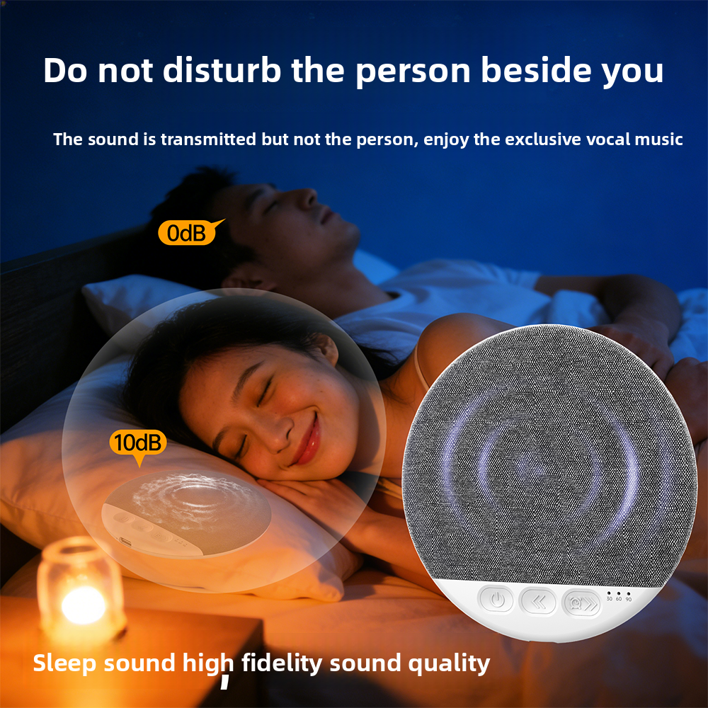 X3Pro Altoparlante da Comodino Ultra-Sottile – Mini Speaker Bluetooth 5.3 Ricaricabile con Suoni della Natura Integrati (Onde, Ruscello, Uccelli), Audio Hi-Fi per il Sonno, Impermeabile IPX4, Portatile