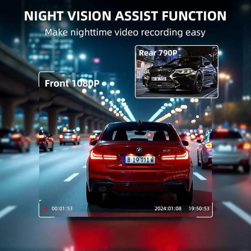 Dash Cam 1080P con WiFi, DVR Auto Telecamera Nascosta Mini con Visione Notturna, Monitoraggio Parcheggio 24h, Video Time-lapse, Registrazione a Ciclo Continuo, Angolo 170°, Supporto TF 128GB – Nessuno Schermo (DECA-ONE)