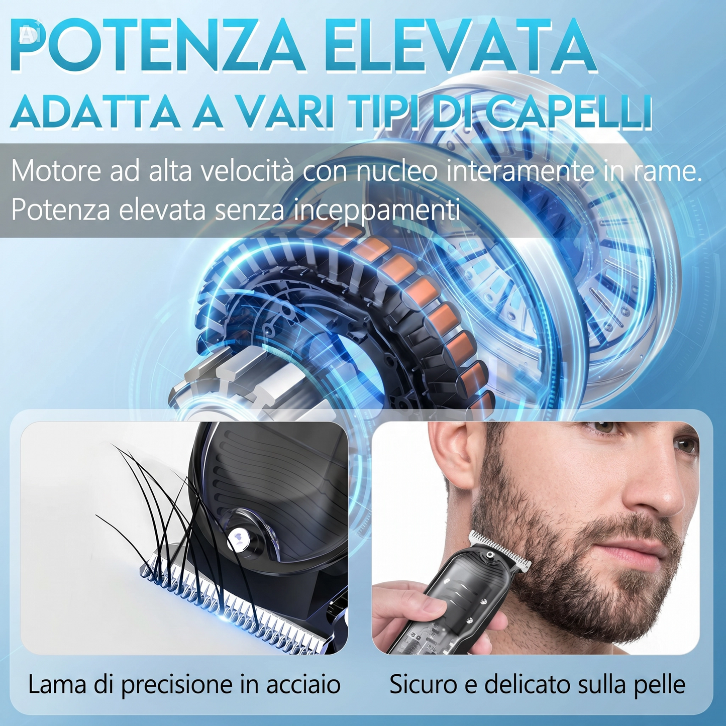 (HLS-T08) Regolabarba Elettrico Ricaricabile con Display LCD – Tagliacapelli Senza Fili con Lama in Acciaio Inossidabile, Pettine Regolabile (0-4mm), Testina a T, Batteria 51-90 minuti, Ricarica Rapida USB – Per Uomo e Uso Domestico