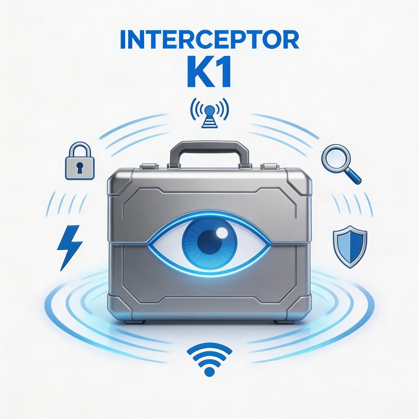 Kit professionale rilevatore di microspie telecamere gps per auto casa ufficio agenzie investigative (Interceptor K1)