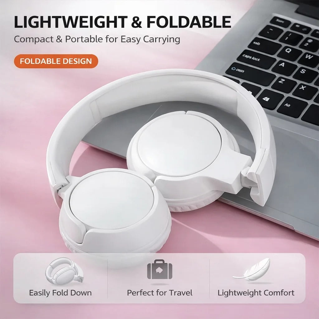 (BT510) Wireless Over-Ear – Immergiti nella Musica con ANC Intelligente, Batteria Lunga e Comfort per Tutto il Giorno